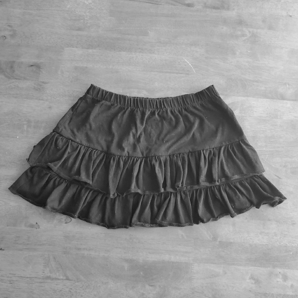 Black Ruffle Skirt